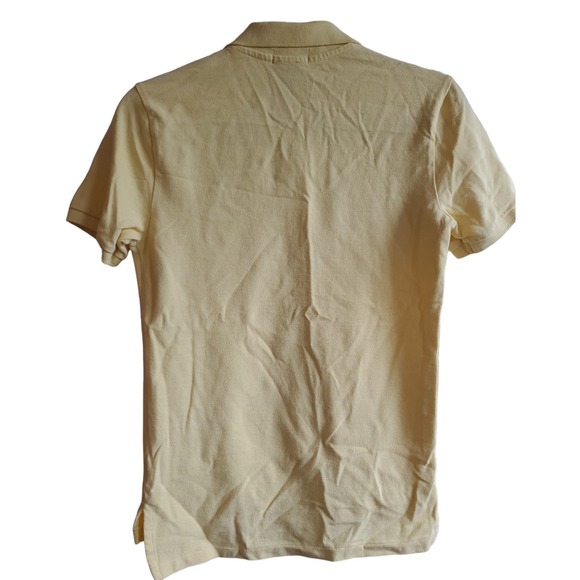 Polo Ralph Lauren Shirt Tee Yellow Navy Embroidered Pony Boys Medium 10 -12 - Picture 4 of 4